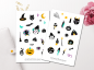 Preview: Halloween Witch Sticker Set